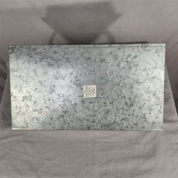 alvanized Divided Organizer Tray Silver with Gold Trim Handles Silver Ware - Picture 5 of 6